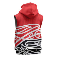 All Red New Zealand Kowhai Ngutukak Sleeveless Zip Hoodie LT9 - Polynesian Pride