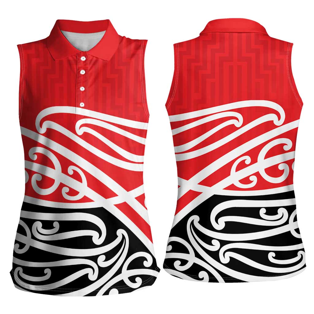 All Red New Zealand Kowhai Ngutukak Women Sleeveless Polo Shirt LT9 - Polynesian Pride
