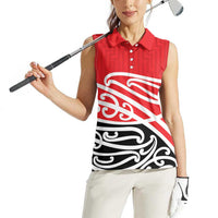 All Red New Zealand Kowhai Ngutukak Women Sleeveless Polo Shirt LT9 - Polynesian Pride