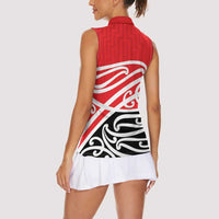 All Red New Zealand Kowhai Ngutukak Women Sleeveless Polo Shirt LT9 - Polynesian Pride
