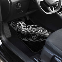 New Zealand Lawn Bowls Custom Car Mats Black Maori Warrior Tribal Silver Fern LT9 - Polynesian Pride