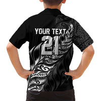 New Zealand Lawn Bowls Custom Family Matching Mermaid Dress and Hawaiian Shirt Black Maori Warrior Tribal Silver Fern LT9 - Polynesian Pride