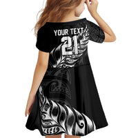 New Zealand Lawn Bowls Custom Family Matching Mermaid Dress and Hawaiian Shirt Black Maori Warrior Tribal Silver Fern LT9 - Polynesian Pride