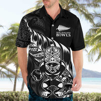 New Zealand Lawn Bowls Custom Hawaiian Shirt Black Maori Warrior Tribal Silver Fern LT9 - Polynesian Pride