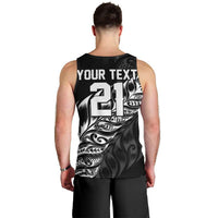 New Zealand Lawn Bowls Custom Men Tank Top Black Maori Warrior Tribal Silver Fern LT9 - Polynesian Pride