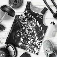 New Zealand Lawn Bowls Custom Men Tank Top Black Maori Warrior Tribal Silver Fern LT9 - Polynesian Pride