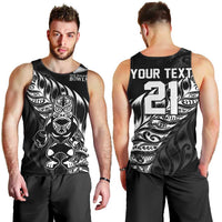 New Zealand Lawn Bowls Custom Men Tank Top Black Maori Warrior Tribal Silver Fern LT9 - Polynesian Pride
