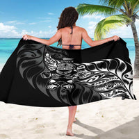 New Zealand Lawn Bowls Sarong Black Maori Warrior Tribal Silver Fern LT9 - Polynesian Pride