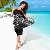 New Zealand Lawn Bowls Sarong Black Maori Warrior Tribal Silver Fern LT9 - Polynesian Pride