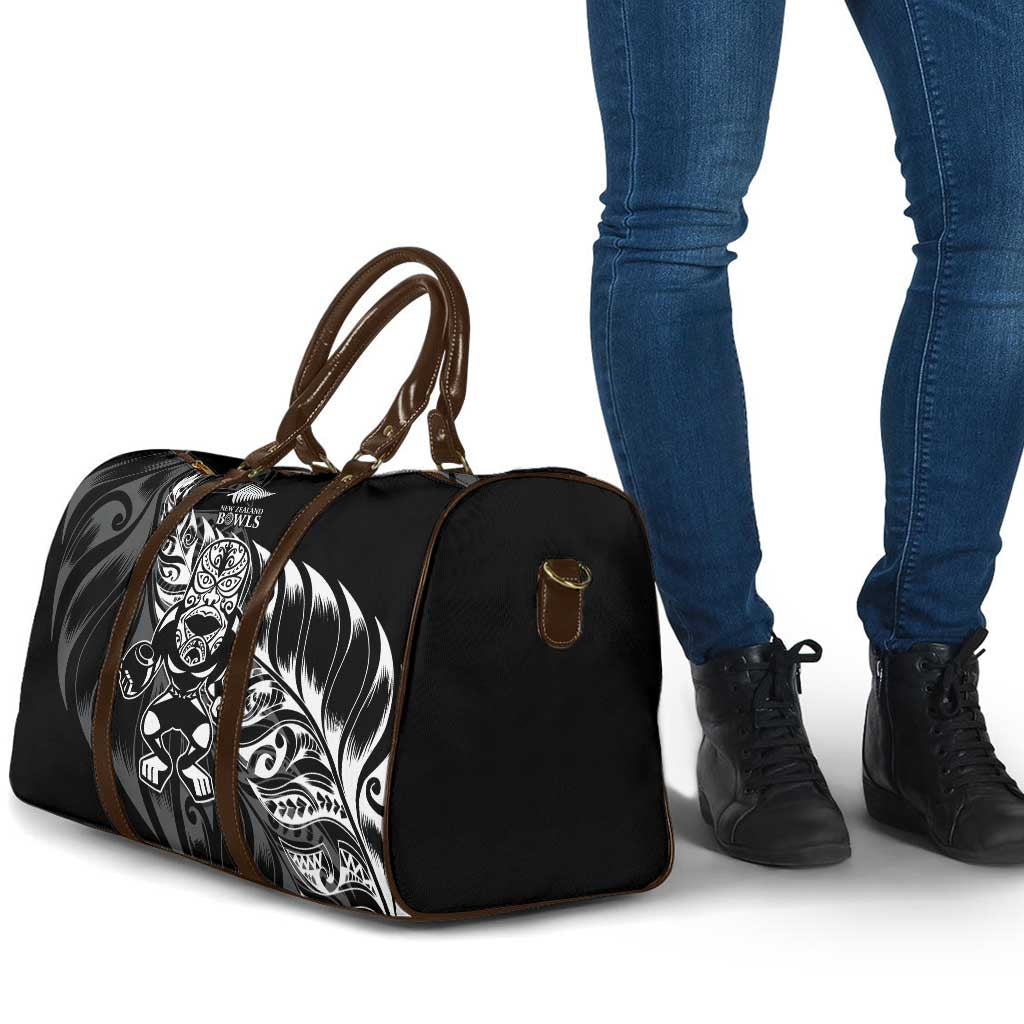 New Zealand Lawn Bowls Travel Bag Black Maori Warrior Tribal Silver Fern LT9 - Polynesian Pride