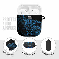 New Zealand Lawn Bowls AirPods Case Blue Maori Warrior Tribal Silver Fern LT9 - Polynesian Pride