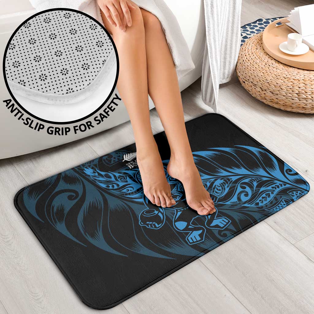 New Zealand Lawn Bowls Bathroom Set Blue Maori Warrior Tribal Silver Fern - Polynesian Pride
