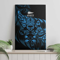 New Zealand Lawn Bowls Canvas Wall Art Blue Maori Warrior Tribal Silver Fern LT9 - Polynesian Pride