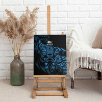 New Zealand Lawn Bowls Canvas Wall Art Blue Maori Warrior Tribal Silver Fern LT9 - Polynesian Pride