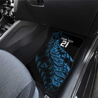 New Zealand Lawn Bowls Custom Car Mats Blue Maori Warrior Tribal Silver Fern LT9 - Polynesian Pride