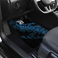 New Zealand Lawn Bowls Custom Car Mats Blue Maori Warrior Tribal Silver Fern LT9 - Polynesian Pride