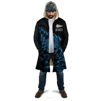 New Zealand Lawn Bowls Custom Cloak Blue Maori Warrior Tribal Silver Fern - Polynesian Pride
