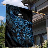 New Zealand Lawn Bowls Garden Flag Blue Maori Warrior Tribal Silver Fern LT9 - Polynesian Pride