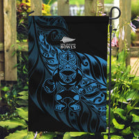 New Zealand Lawn Bowls Garden Flag Blue Maori Warrior Tribal Silver Fern LT9 Garden Flag Blue - Polynesian Pride