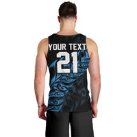 New Zealand Lawn Bowls Custom Men Tank Top Blue Maori Warrior Tribal Silver Fern LT9 - Polynesian Pride
