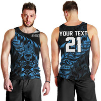 New Zealand Lawn Bowls Custom Men Tank Top Blue Maori Warrior Tribal Silver Fern LT9 - Polynesian Pride