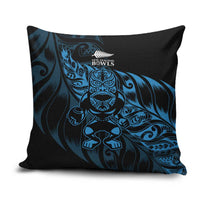 New Zealand Lawn Bowls Pillow Cover Blue Maori Warrior Tribal Silver Fern LT9 Blue - Polynesian Pride