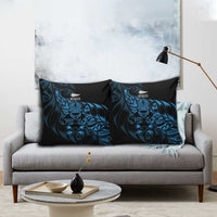 New Zealand Lawn Bowls Pillow Cover Blue Maori Warrior Tribal Silver Fern LT9 - Polynesian Pride