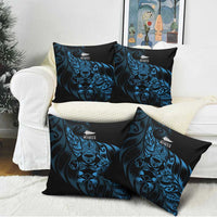 New Zealand Lawn Bowls Pillow Cover Blue Maori Warrior Tribal Silver Fern LT9 - Polynesian Pride