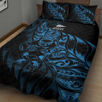 New Zealand Lawn Bowls Quilt Bed Set Blue Maori Warrior Tribal Silver Fern LT9 - Polynesian Pride