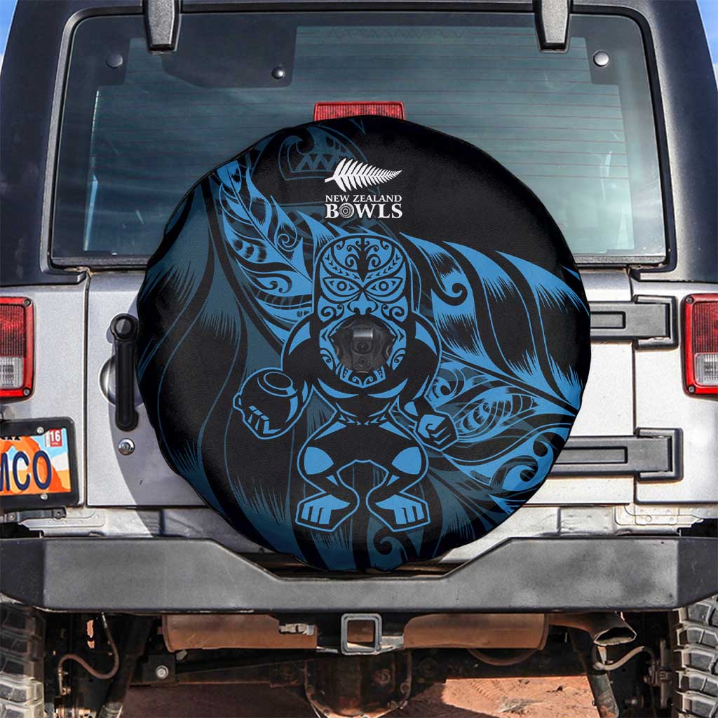 New Zealand Lawn Bowls Spare Tire Cover Blue Maori Warrior Tribal Silver Fern LT9 Blue - Polynesian Pride