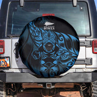New Zealand Lawn Bowls Spare Tire Cover Blue Maori Warrior Tribal Silver Fern LT9 Blue - Polynesian Pride