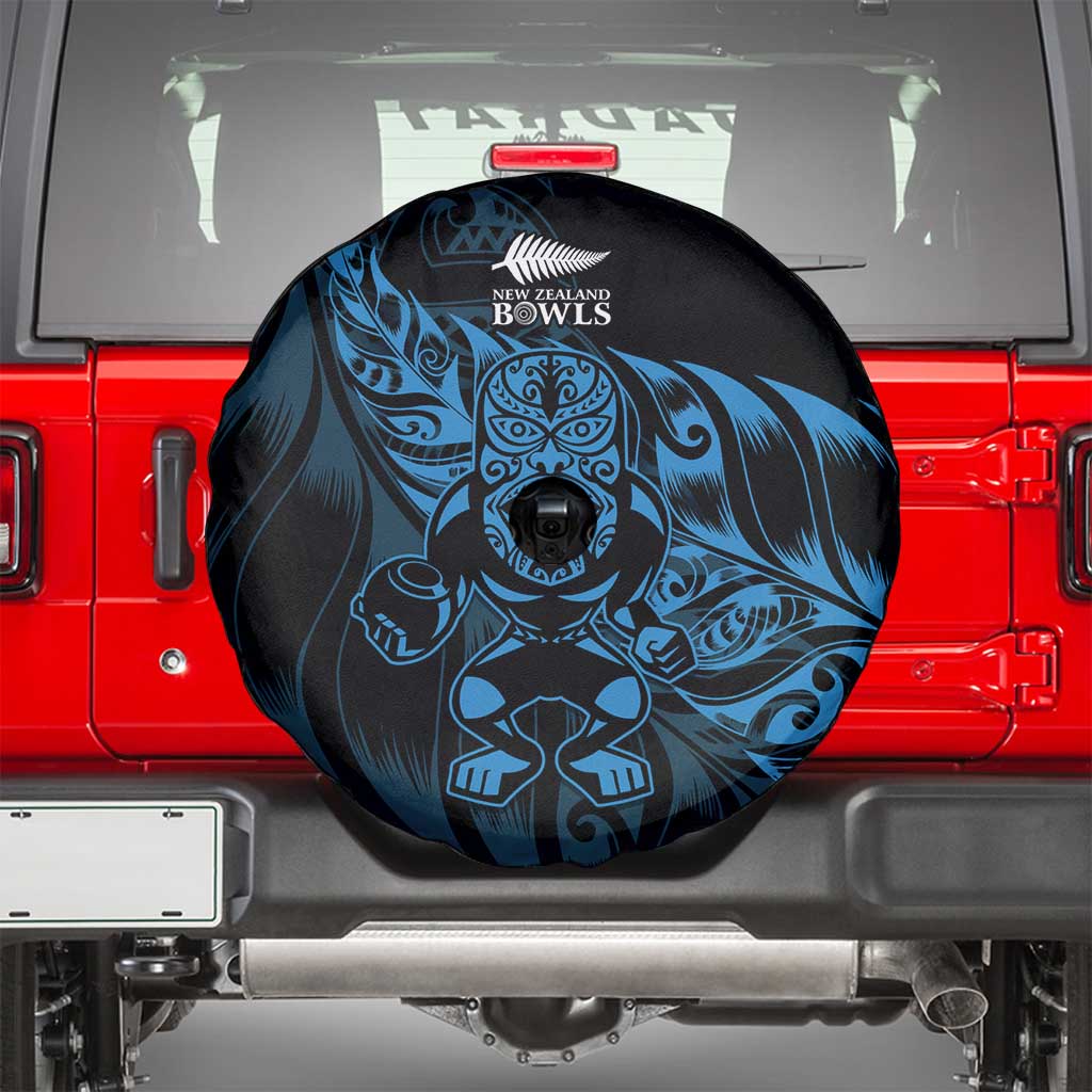 New Zealand Lawn Bowls Spare Tire Cover Blue Maori Warrior Tribal Silver Fern LT9 - Polynesian Pride