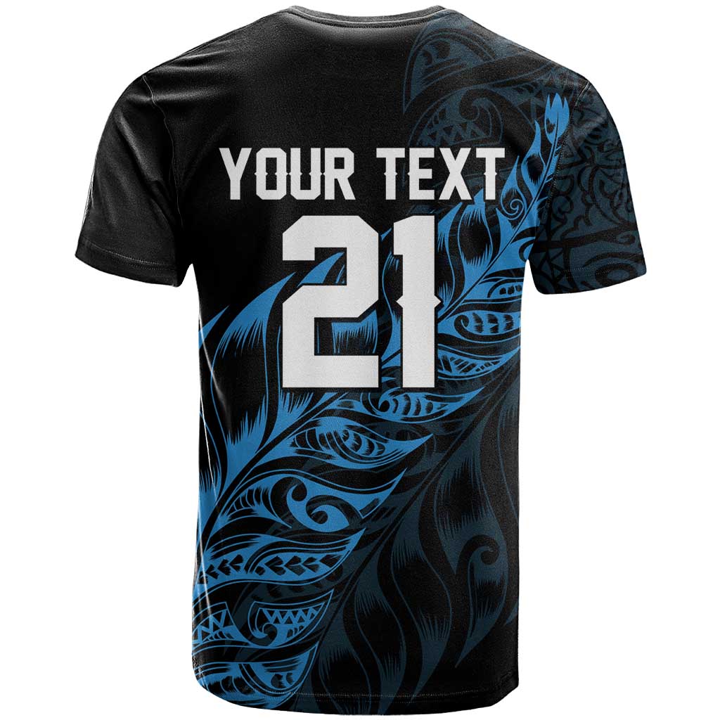 New Zealand Lawn Bowls Custom T Shirt Blue Maori Warrior Tribal Silver Fern LT9 - Polynesian Pride