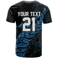 New Zealand Lawn Bowls Custom T Shirt Blue Maori Warrior Tribal Silver Fern LT9 - Polynesian Pride