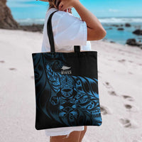 New Zealand Lawn Bowls Tote Bag Blue Maori Warrior Tribal Silver Fern LT9 - Polynesian Pride