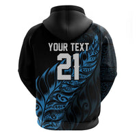 New Zealand Lawn Bowls Custom Zip Hoodie Blue Maori Warrior Tribal Silver Fern LT9 - Polynesian Pride