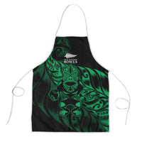New Zealand Lawn Bowls Apron Green Maori Warrior Tribal Silver Fern LT9 Green - Polynesian Pride