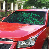 New Zealand Lawn Bowls Auto Sun Shade Green Maori Warrior Tribal Silver Fern LT9 - Polynesian Pride