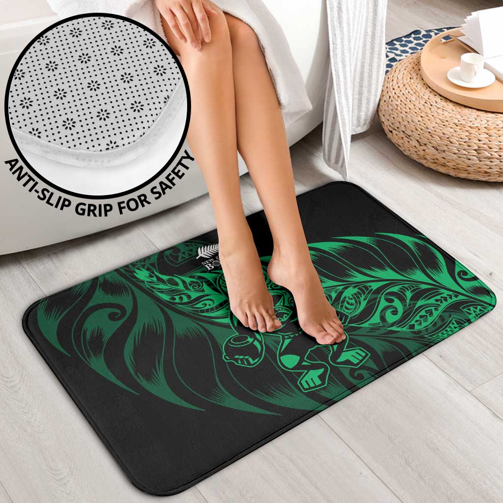 New Zealand Lawn Bowls Bathroom Set Green Maori Warrior Tribal Silver Fern LT9 - Polynesian Pride