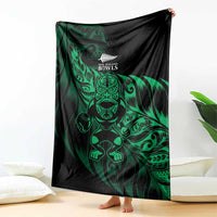 New Zealand Lawn Bowls Blanket Green Maori Warrior Tribal Silver Fern LT9 - Polynesian Pride