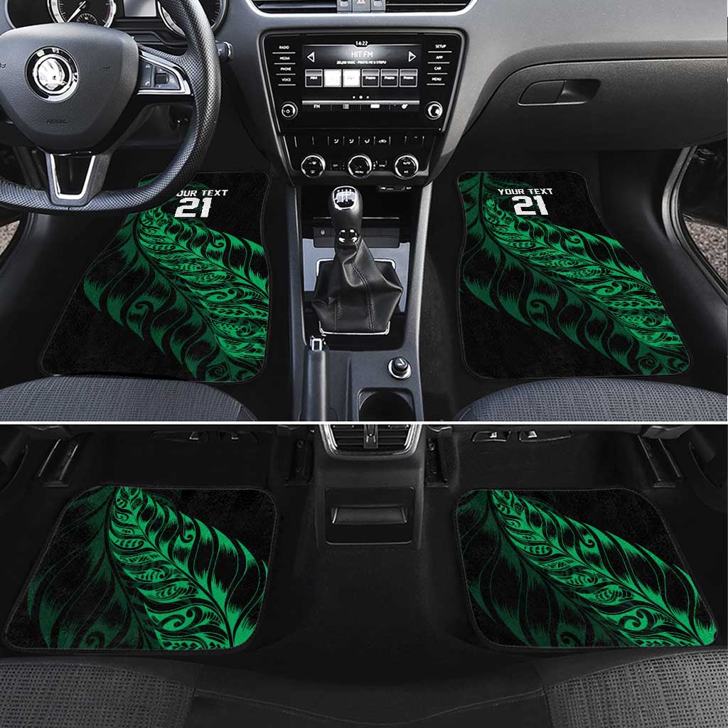 New Zealand Lawn Bowls Custom Car Mats Green Maori Warrior Tribal Silver Fern LT9 Set 4pcs Green - Polynesian Pride