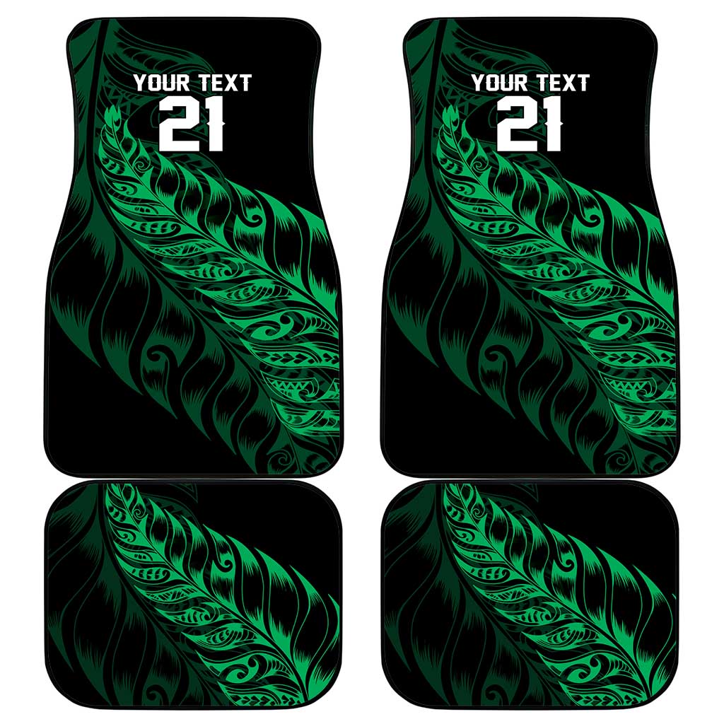 New Zealand Lawn Bowls Custom Car Mats Green Maori Warrior Tribal Silver Fern LT9 - Polynesian Pride