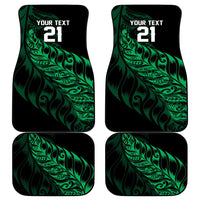 New Zealand Lawn Bowls Custom Car Mats Green Maori Warrior Tribal Silver Fern LT9 - Polynesian Pride