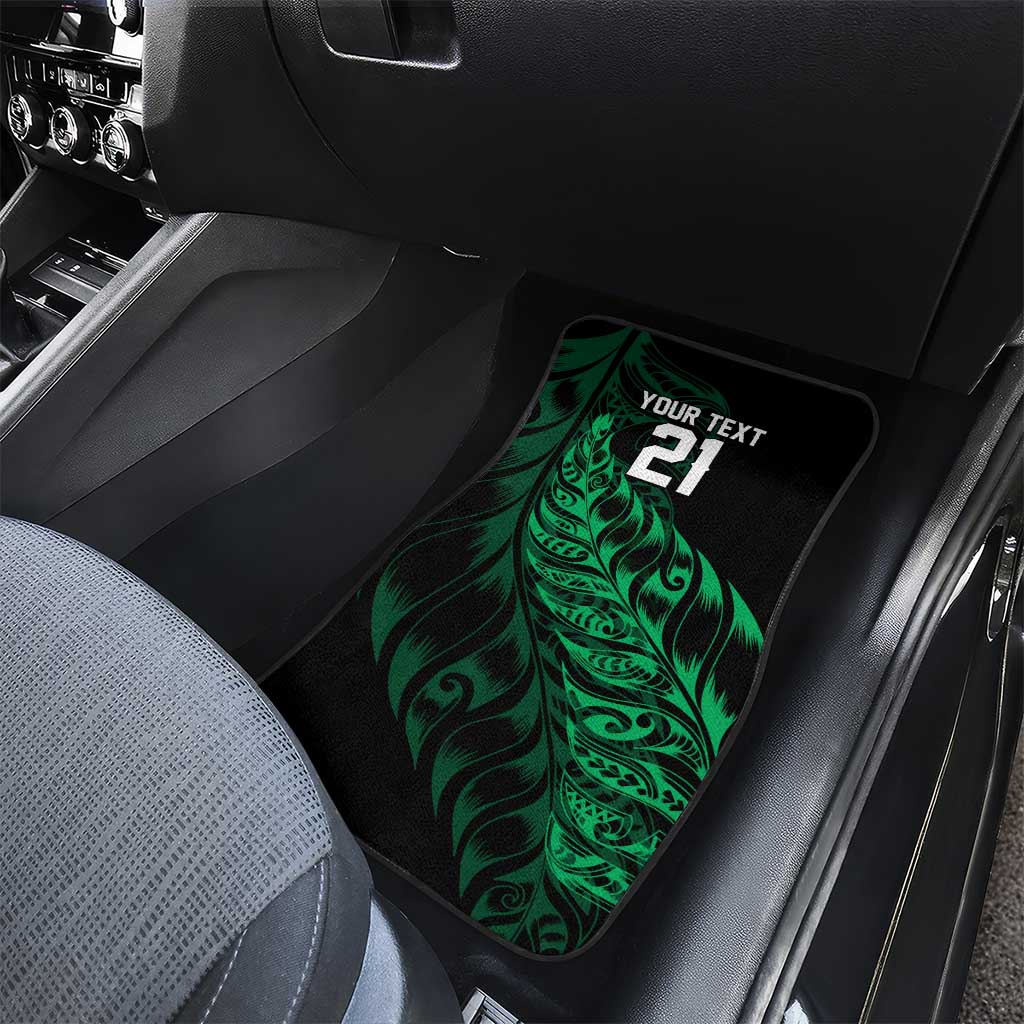 New Zealand Lawn Bowls Custom Car Mats Green Maori Warrior Tribal Silver Fern LT9 - Polynesian Pride
