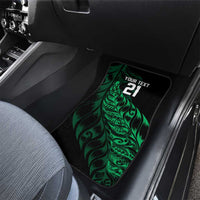 New Zealand Lawn Bowls Custom Car Mats Green Maori Warrior Tribal Silver Fern LT9 - Polynesian Pride