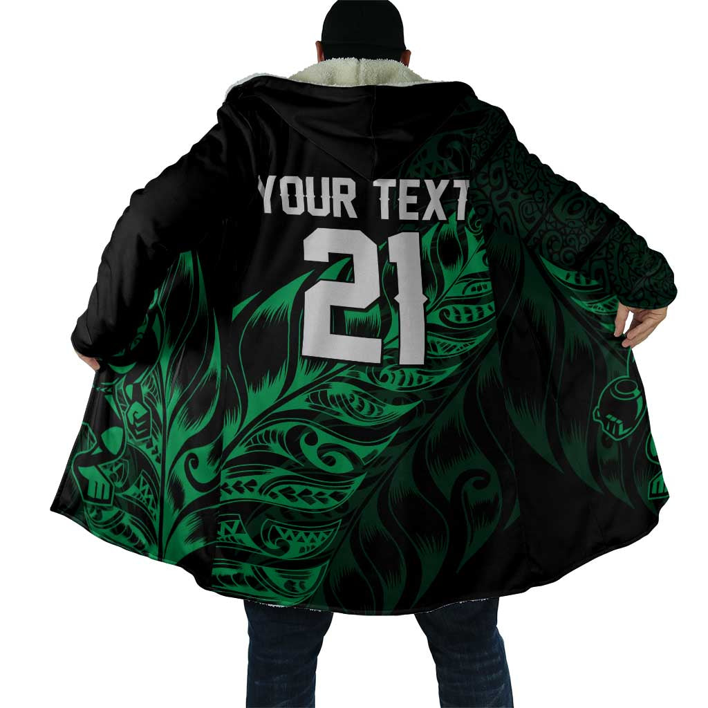 New Zealand Lawn Bowls Custom Cloak Green Maori Warrior Tribal Silver Fern LT9 - Polynesian Pride