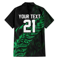 New Zealand Lawn Bowls Custom Family Matching Summer Maxi Dress and Hawaiian Shirt Green Maori Warrior Tribal Silver Fern LT9 - Polynesian Pride