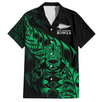 New Zealand Lawn Bowls Custom Hawaiian Shirt Green Maori Warrior Tribal Silver Fern LT9 Green - Polynesian Pride