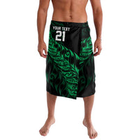 New Zealand Lawn Bowls Custom Lavalava Green Maori Warrior Tribal Silver Fern LT9 Green - Polynesian Pride