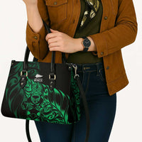 New Zealand Lawn Bowls Leather Bag Green Maori Warrior Tribal Silver Fern LT9 - Polynesian Pride
